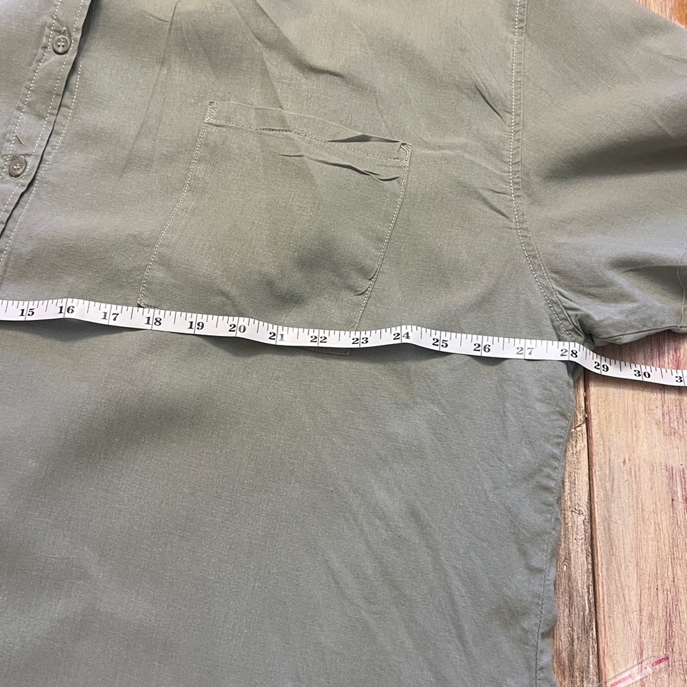 Risen,Oversized Viscous/Linen Blend,Buttoned Shirt,Roll & Button Sleeve,Size 2X - Picture 14 of 16